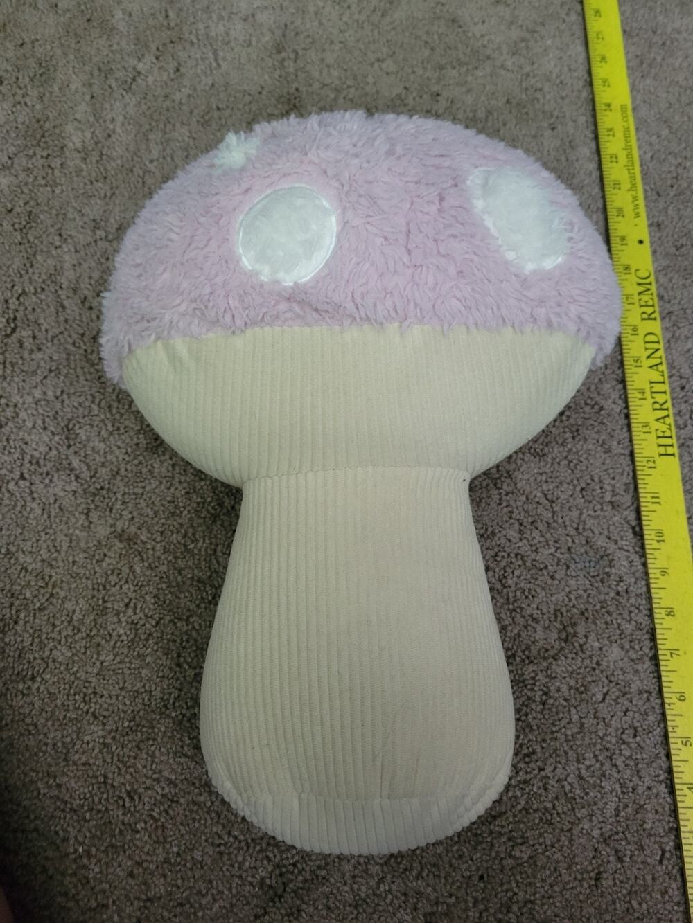 Cupcakes and Cashmere Purple Sherpa Mushroom Plush Corduroy Decorative Pillow